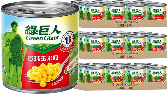 Green Giant 綠巨人 珍珠玉米粒, 340g, 72罐