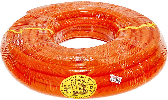 CHUN YUAN 泉原 家庭水管 60尺, 特厚 橘色, 1條