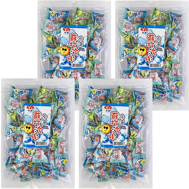 楢栩 冰涼蘇打汽水糖, 120g, 4袋