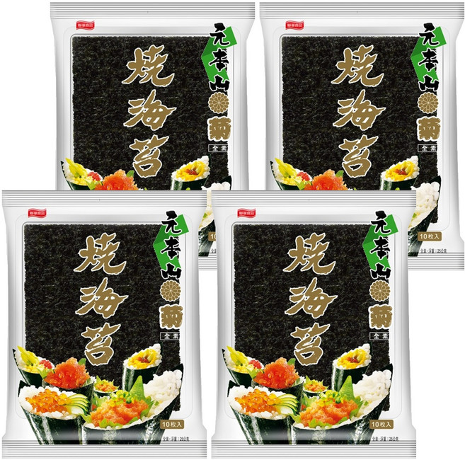 元本山 菊燒海苔 10片入, 25g, 4包