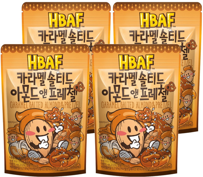 HBAF 鹹焦糖杏仁椒鹽脆餅, 120g, 4包