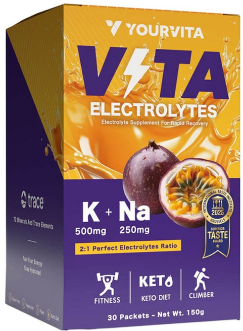 YOUR VITA 優維特 機能型電解質 百香果口味, 150g, 1盒