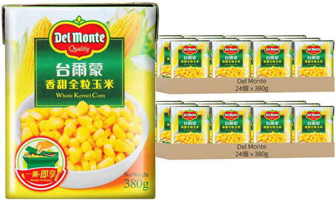 Del Monte 香甜全粒玉米, 380g, 48罐