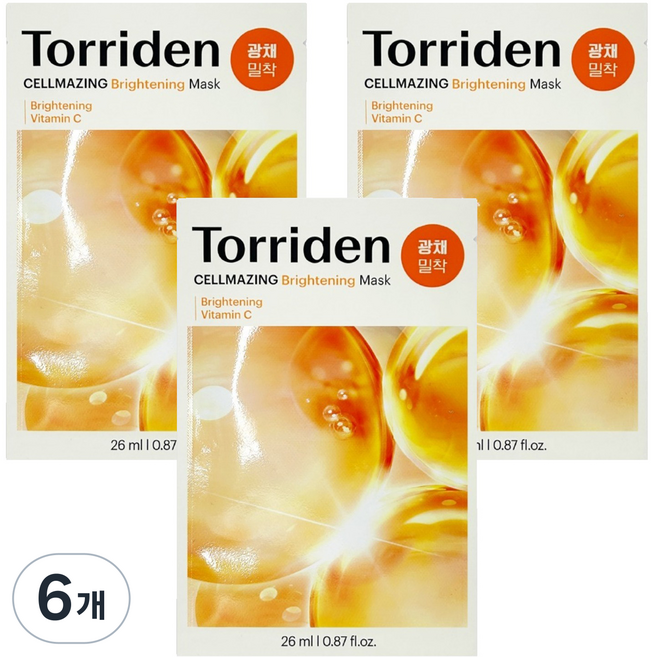 Torriden Cellmazing 維他命C亮白麵膜, 1入, 6個