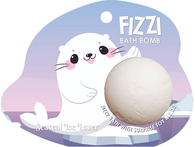 Saboo 台灣公司貨 泡沫沐浴球 SEASEAL ICE LOVER 海豹冰情人, 1顆, 100g