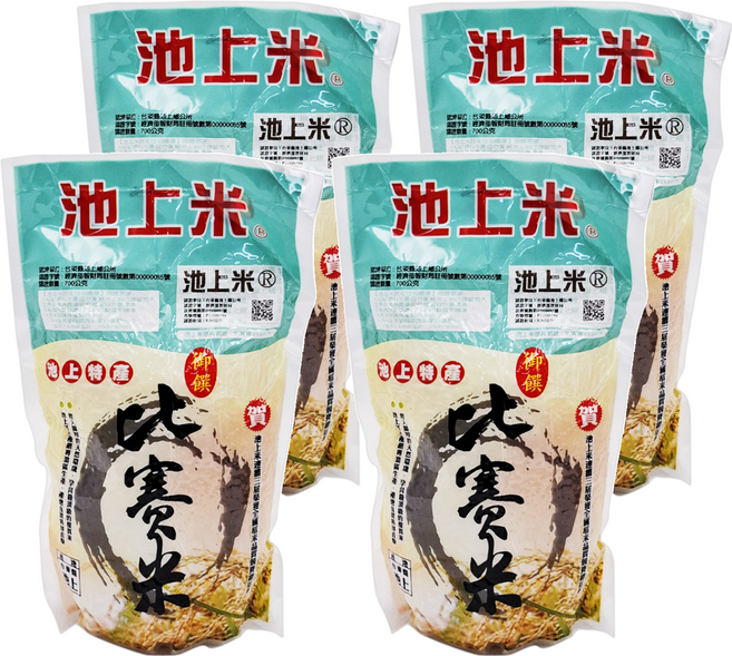 池上多力米 池上特產比賽米, CNS一等, 700g, 4包