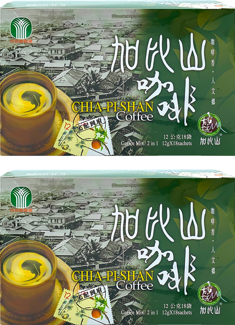 古坑鄉農會 加比山 二合一即溶咖啡, 12g, 18包, 2盒