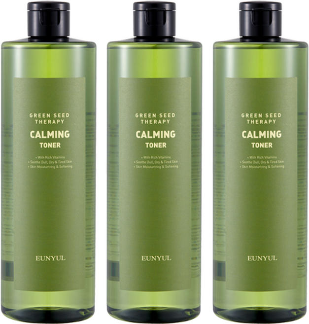 eunyul 綠茶籽舒緩化妝水, 500ml, 3瓶