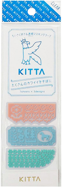 KING JIM HITOTOKI KITTA隨身攜帶和紙膠帶, 蕾絲鉤花, 1組