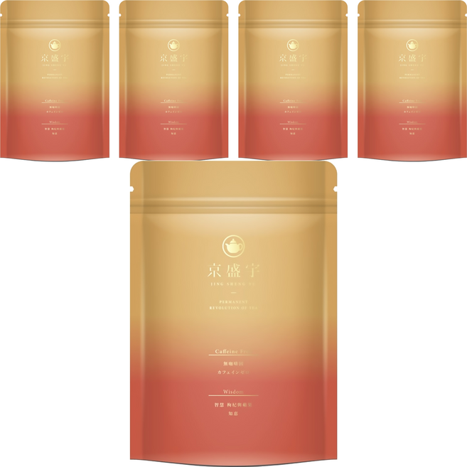 京盛宇 無咖啡因 智慧 枸杞與蘋果茶, 4.5g, 10包, 5袋