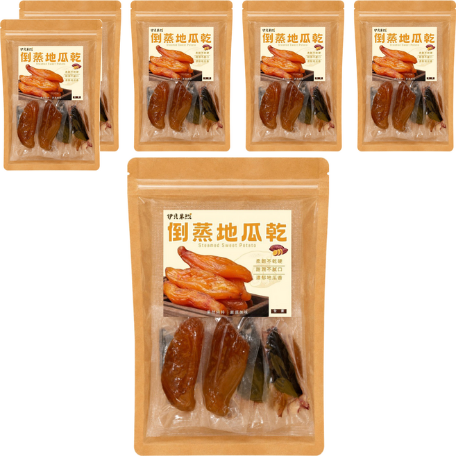 伊貝果然 倒蒸地瓜乾, 6個, 300g