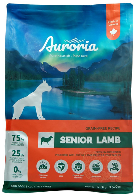 Auroria 極光 無穀天然犬糧 低脂肪 全齡犬, 1包, 6800g, 羊肉
