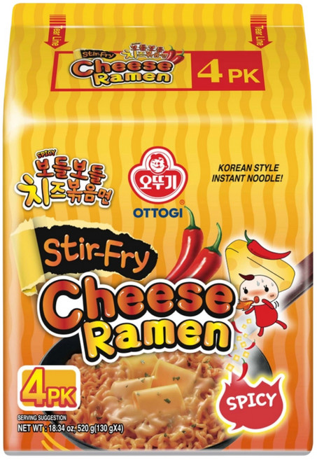 OTOKI 不倒翁 辣起司炒麵 130g, 4包