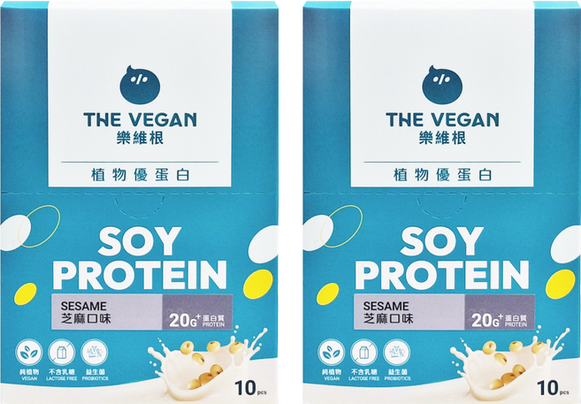 THE VEGAN 樂維根 經典植物優蛋白粉 隨身包 芝麻, 40g, 20個