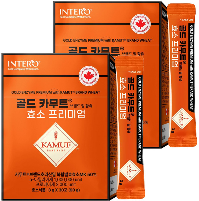 KAMUT Intero 黃金品牌餐後酵素 Premium, 90g, 2個
