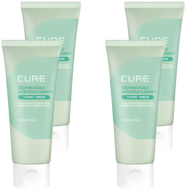 KIMJEONGMOON-ALOE CURE 舒緩溫和蘆薈潔面乳, 100ml, 4個
