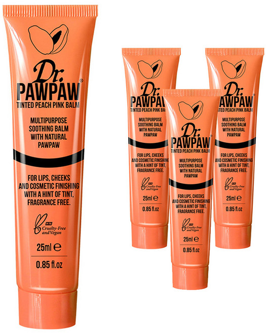 Dr.PAWPAW 摩卡潤色木瓜霜, Peach Pink, 25ml, 4條
