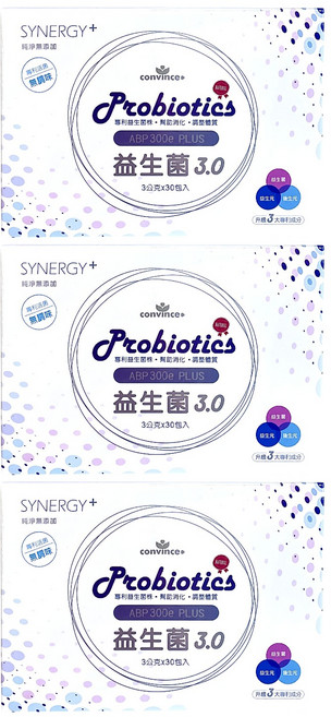 convince 康心 ABP300e 益生菌 益生元3.0, 30包, 3g, 3盒
