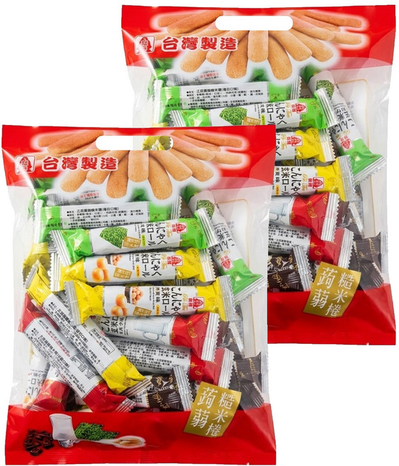 北田 蒟蒻糙米捲 綜合口味, 320g, 2袋