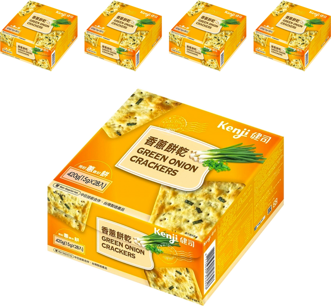 Kenji 健司 香蔥餅乾 28包, 420g, 5盒