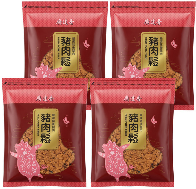 廣達香 豬肉鬆, 1kg, 4包