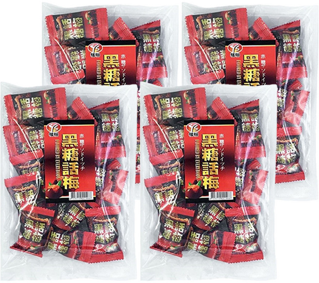 楢栩 黑糖話梅糖, 100g, 4袋
