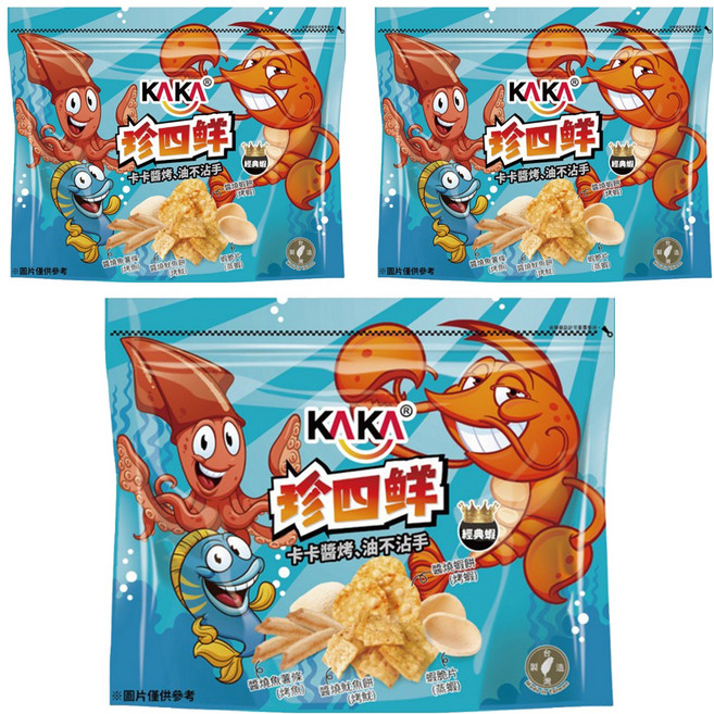 KAKA 卡卡 珍四鮮 經典蝦, 3個, 88g