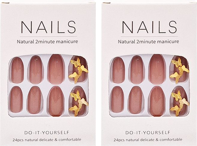 Paula's Nail 寶拉美甲 星月蝴蝶美甲貼片, AP69008, 2盒