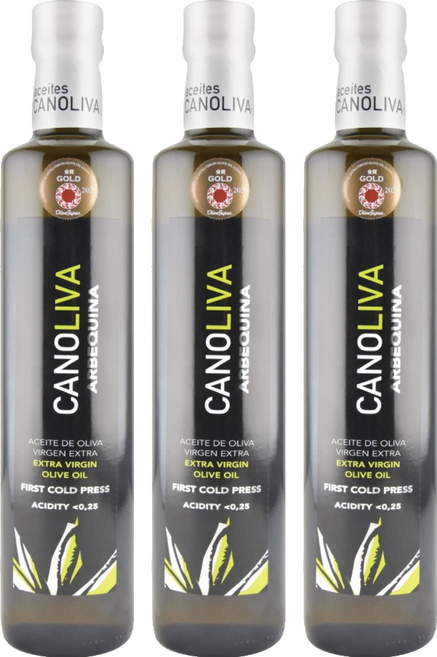 CANOLIVA 第一道冷壓特級橄欖油, 500ml, 3瓶