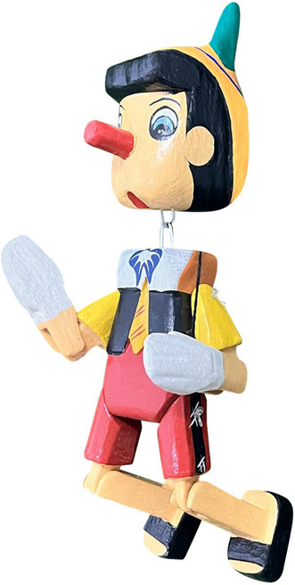 Moico 峇里島木雕關節皮諾丘懸絲傀儡 50cm, 混和顏色, 1個