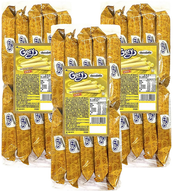 Gery 芝莉 迷你捲心酥 重起士, 240g, 3袋