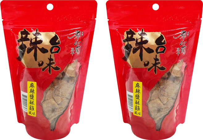 大溪廖心蘭豆干 辣台味-麻辣鹽酥雞風味(素), 300g, 2包