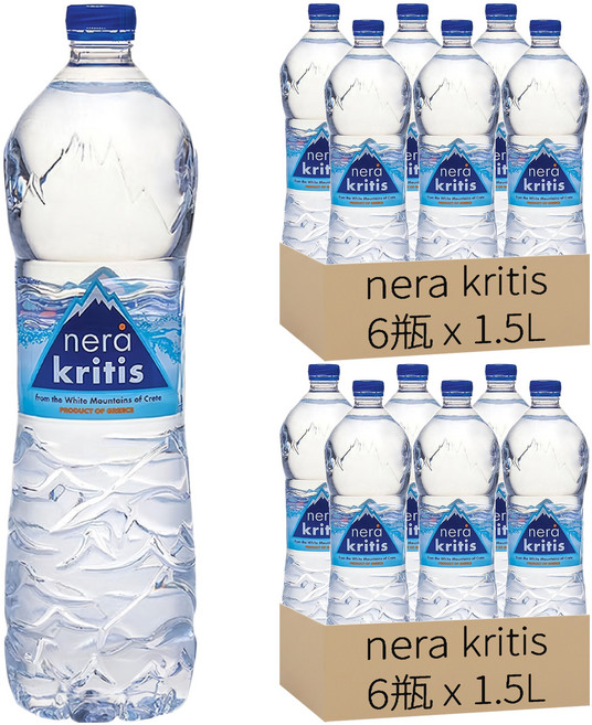 nera kritis 克里特島 天然山泉水, 1.5L, 12瓶