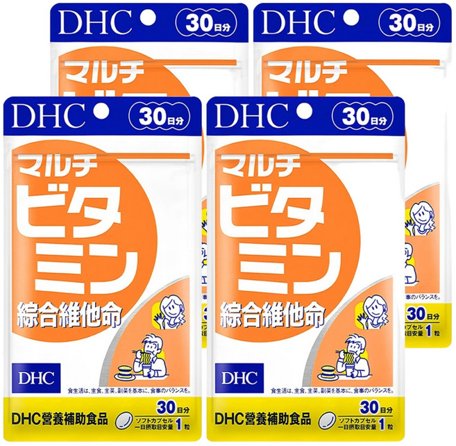 DHC 台灣公司貨 活力綜合維他命, 455mg, 30顆, 4包