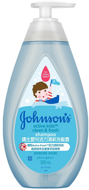 Johnson's 嬌生 嬰兒 活力清新洗髮露, 500ml, 1瓶
