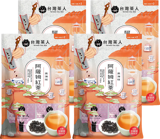 台灣茶人 100%高海拔阿薩姆紅茶, 50g, 2包, 4袋