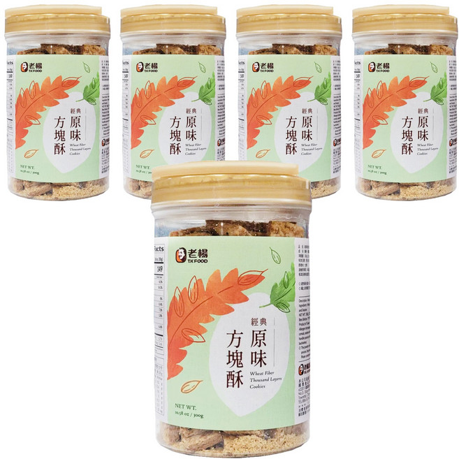 老楊 經典原味方塊酥, 300g, 5罐