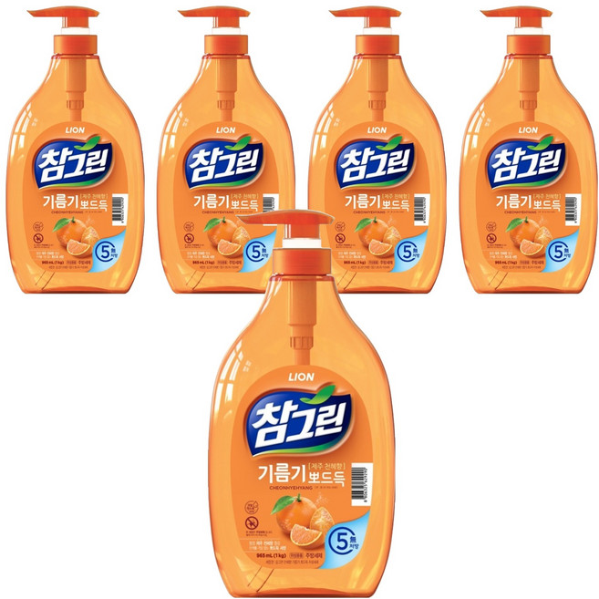 Chamgreen 天惠香去油潔淨洗碗精, 965ml, 5個