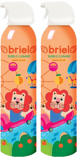 韓國 briel 魔法泡泡兒童沐浴慕斯 橘子, 2瓶, 300ml