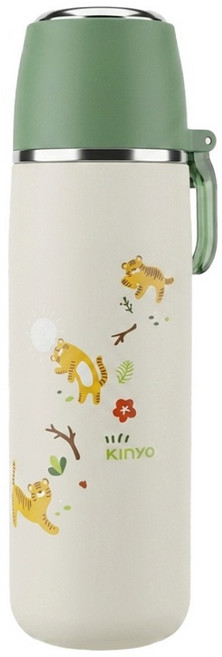 Kinyo 不鏽鋼蓋式保溫杯 KIM-4013, 綠色, 400ml, 1個