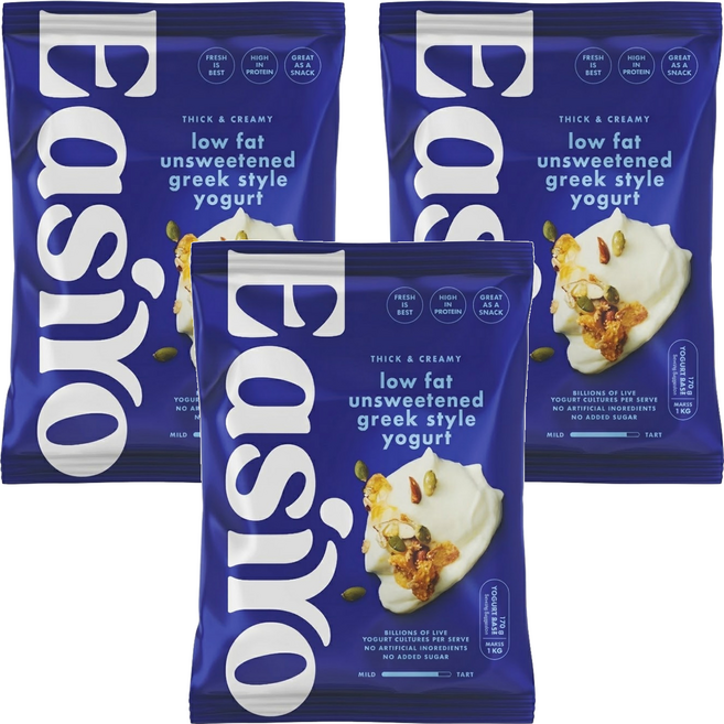 EasiYo 希臘優格粉 原味低脂, 170g, 1包, 3包