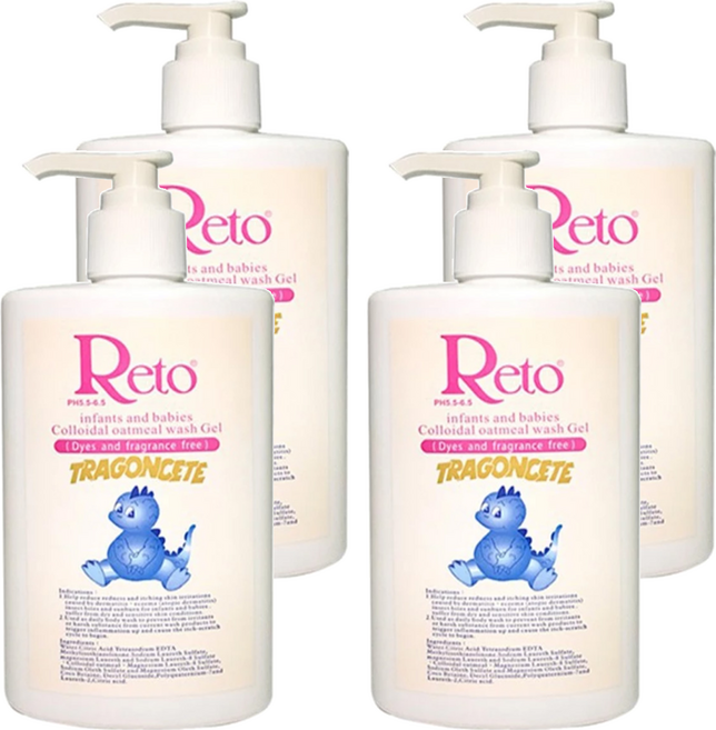 Reto 嬰幼兒燕麥膠體沐浴凝膠, 250ml, 4瓶