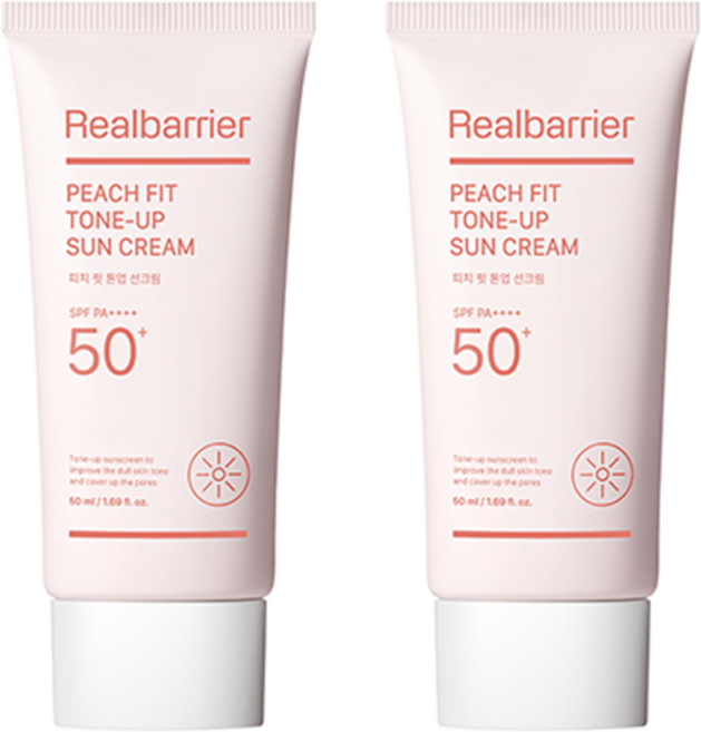 Real Barrier 沛麗膚 蜜桃貼合提亮防曬霜 SPF50+ PA++++, 50ml, 2個