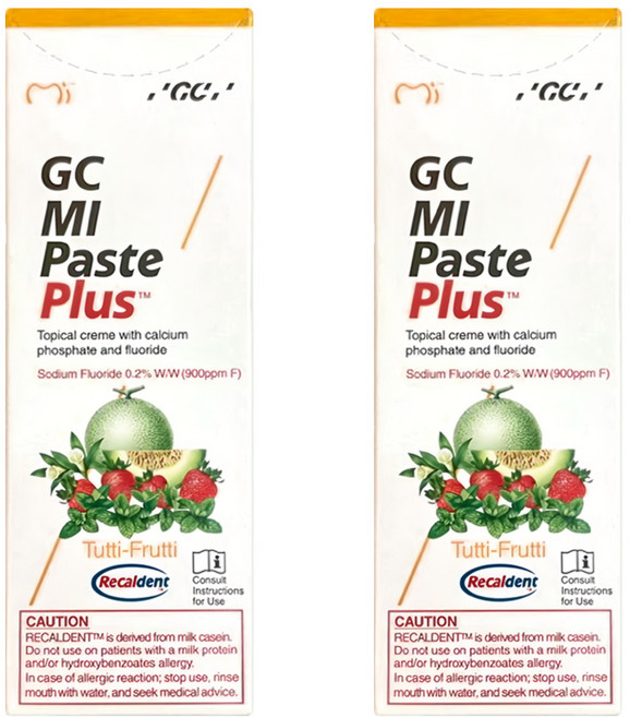 GC 而至 Tooth Mousse 而至牙齒乳膏 含氟 綜合水果, 40g, 2條