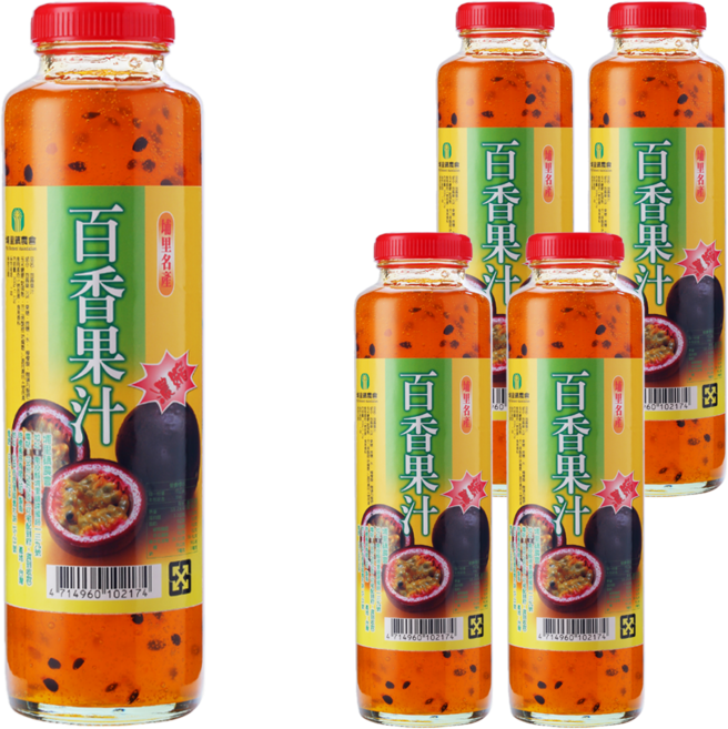 埔里鎮農會 百香果汁, 800g, 5瓶