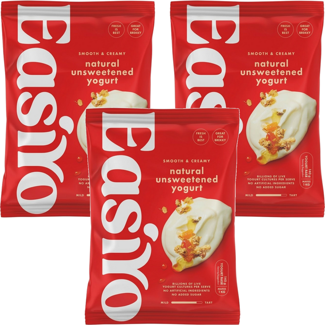 EasiYo 優格粉 原味, 140g, 1包, 3包
