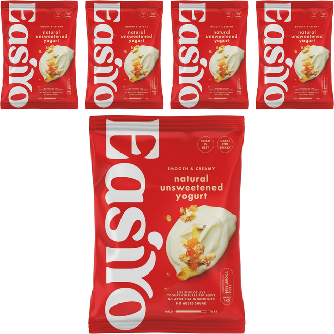 EasiYo 優格粉 原味, 140g, 1包, 5包