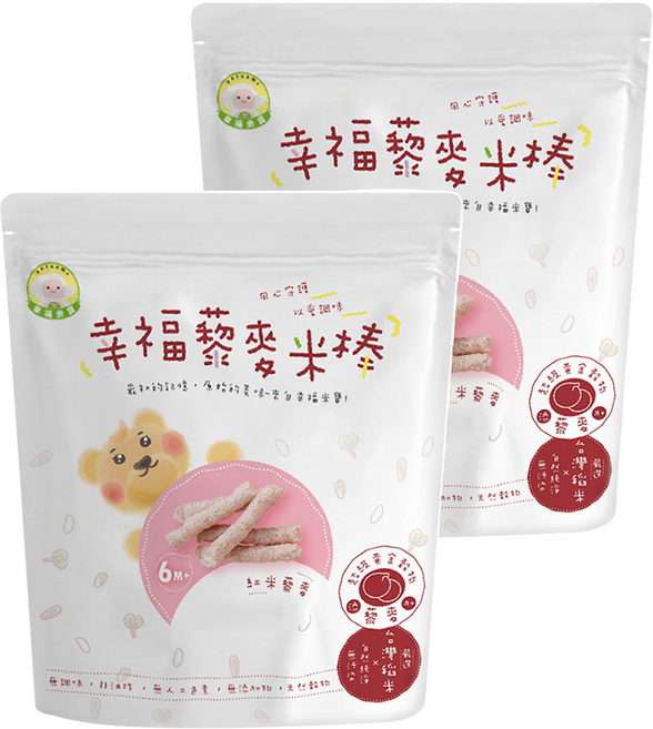 NATURMI 幸福米寶 幸福藜麥米棒 6個月以上, 紅米, 30g, 2包