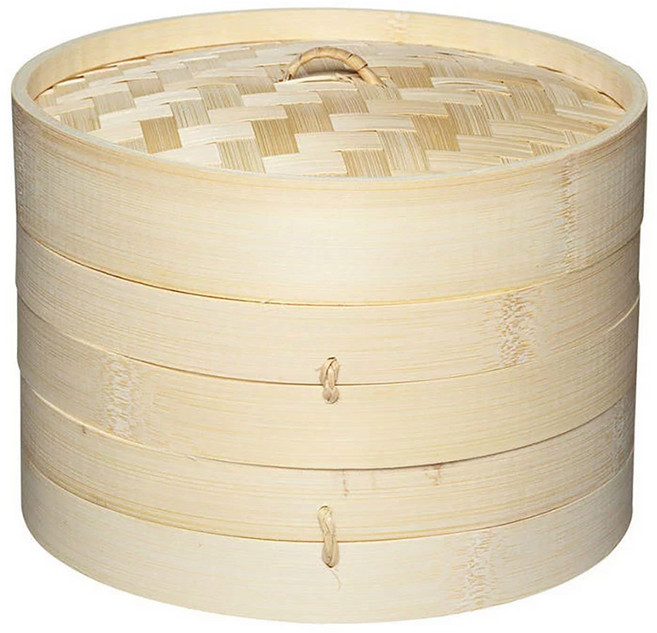 KitchenCraft 雙層竹編蒸籠, 20cm, 1個