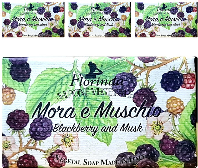 Florinda 麝香黑莓香氛植皂, 200g, 4個